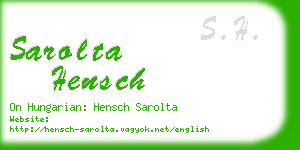 sarolta hensch business card